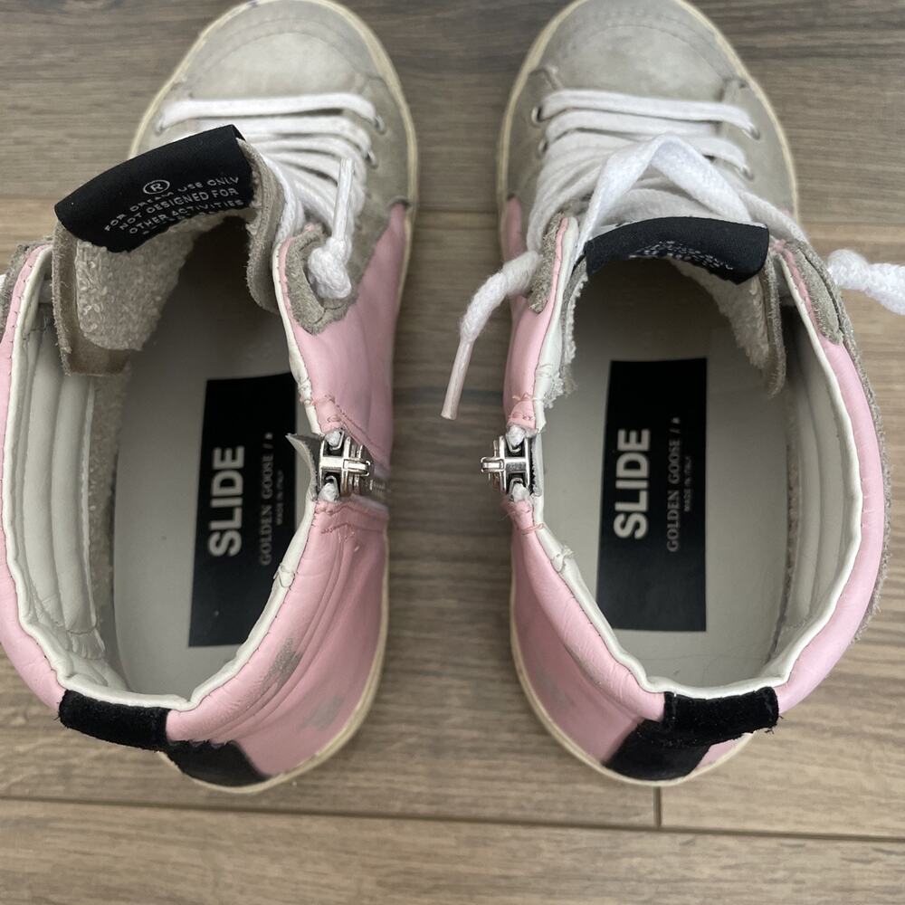 Golden Goose Slide Sneaker Dreamed in Venice Size 36 US 6 Pink Glitter High Top - Picture 10 of 15